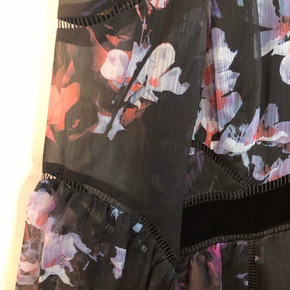 Ted Baker Dress $325 NWT Gretaah ladder trim mini dress black pink purple XS/1 - Picture 6 of 11